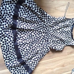 Black and white polkadot dress
